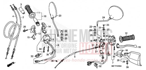 LEVIER DE GUIDON/COMMUTATEUR/CABLE XL1000V7 de 2007